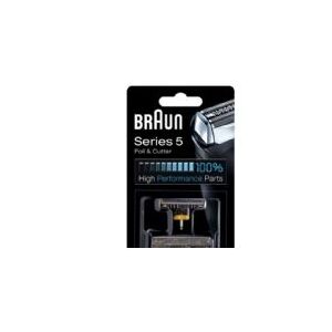 Braun Series 5 Kombipack 51S - Ekstra klinge og skærer - til shaver - sølv - for Braun Activator 8595  Series 3 360  5 510, 530, 550, 550 CC, 560, 570CC, 570S, 590, 590 CC