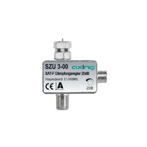 Axing SZU 3-00, 0,0001 - 2,4 GHz, 20 dB, Sølv, F-female/F-male, Aluminium