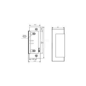 Lucznik Symmetrisk NC elektrisk døråbner med glidekontakt 1420RFT-12AC/DC