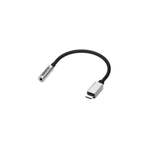 Marmitek 08374, Sort, Sølv, USB C, 3.5mm, 0,15 m, Hanstik, Hunstik