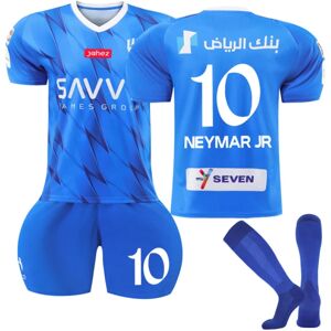 2023/24 Al Hilal SFC Hjemmetrøje Neymar JR. #10 Blå fodboldtrøjesæt 28(150-160CM)