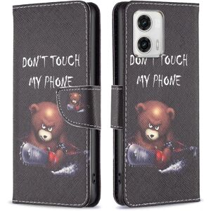 Generic Wonderland Motorola Moto G73 Flip Etui - Bjørn Black