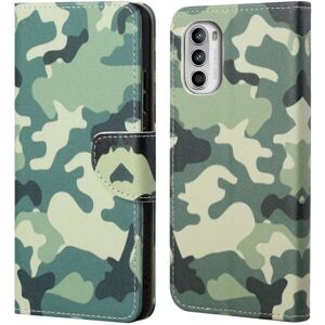 Generic Wonderland Motorola Moto G52 flip etui - Camouflage Green