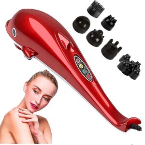 Elektrisk Dolphin Massager Rygmassage Hammer Vibration Infrarød Stick Roller Cervical Body Massage Type B