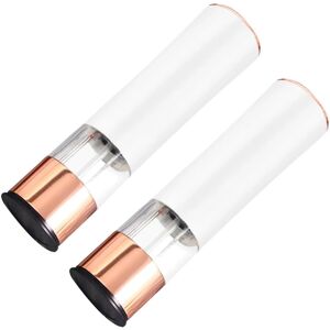 2 stk Automatisk Salt Peber Kværn Elektrisk Spice Batteri drevet Justerbar Grovhed Peber Kitc Rose gold  white