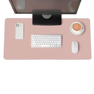 Northix Stort skrivebordsunderlag - Pink - imiteret læder Pink