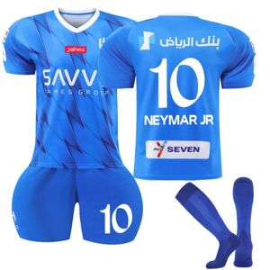 2023/24 Al Hilal SFC Hjemmetrøje Neymar JR. #10 Blå fodboldtrøjesæt 1 O 16(90-100CM)