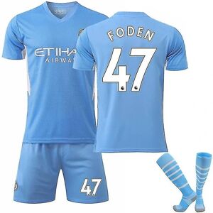 Ny sæson Manchester City Home De Bruyne fodboldtrøje FODEN NO.47 S