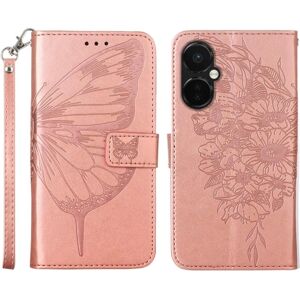 SKALO OnePlus Nord CE 3 Lite 5G Mandala Butterfly Flip Cover - R Pink gold