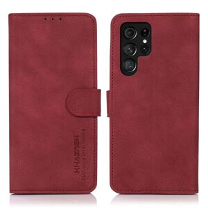 SKALO Samsung S24 Ultra KHAZNEH Pungetui i PU-læder - Rød Red