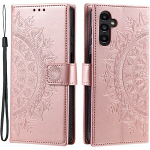 SKALO Samsung A15 4G Mandala Flip Cover - Rosa guld Pink gold