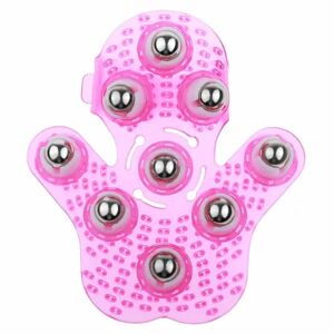 2 stk kropsmassagehandske, håndfladeformet massagerullebold (pink)