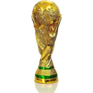2022 World Cup Soccer Trophy Replica, Soccer Champion League Trophy Replica, Fans Souvenirs, Gaver til Fans Mænd 27cm