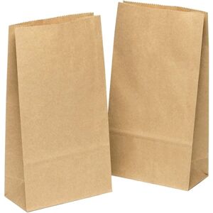 100 stk brun kraftpapirpose sandwichpose kraftpapirpose papirpose brun