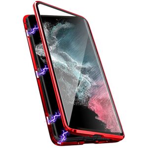 Floveme Samsung Galaxy S24 - Trendy Designet Magnetisk Skal Red