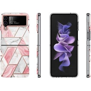 Floveme Elegant Skal i Mosaikdesign - Samsung Galaxy Z Flip 3 Rosa