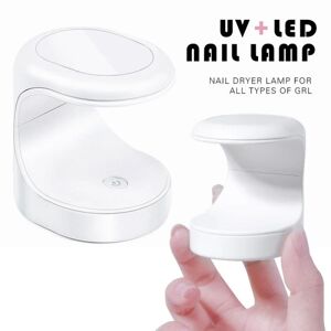 Mini Neglelampe (Hvid) - UV/LED Negletørrer UV-lys til Gel Negle