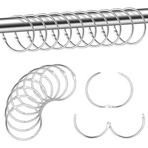 20stk Gardinringe, 50mm Cirkel Metalringe Oplukkelige Ringe til