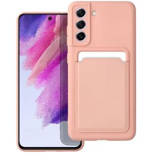 Galaxy S21 FE Cover Forcell Kortholder Blød Plast - Pink