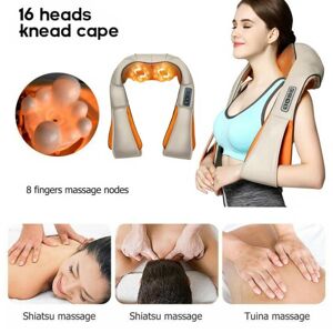 Elektrisk massager shiatsu nakke ryg massage vibration varme funktion