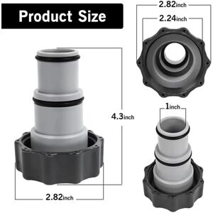 2 STK svømmebassin slangeadapter, svømmebassinadapter, adapter f