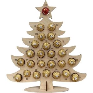 Træ Adventskalender Julefest Chokoladeramme dekorationsgaver