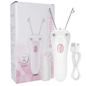 TIMH Electric Threading Epilator Hårborttager USB Laddning bomuldstråd Epilator (værdi bomuldstråd USB-kabel) (Rosa)