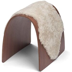 Natures Collection Sheep Stool Cover New Zealand Sheepskin Short Wool Medium - Pearl