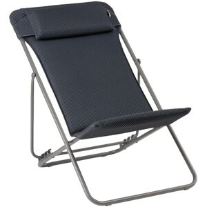 Lafuma Deckchair Maxi Transat Plus SH: 34 cm BeComfort - Dark Grey