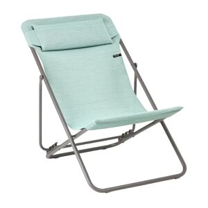 Lafuma Deckchair Maxi Transat Plus SH: 34 cm Batyline DUO - Mistral/Titane