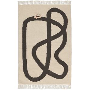 Ferm Living Lane Rug 70x105 cm - Off-White/Chocolate