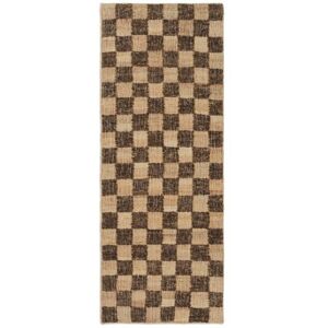 Ferm Living Check Wool Jute Runner 70x180 cm - Coffee/Natural