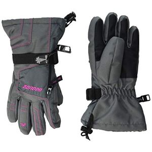 Gordini Mädchen Handschuhe Ultra Dri-Max Gauntlet IV, Dark Grey/Deep Pink, S, 2G3033