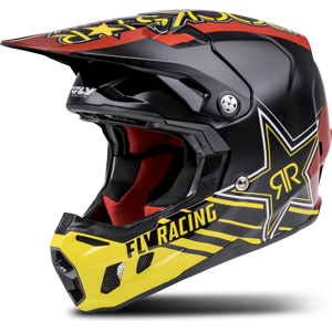 FLY Racing Crosshjelm  Formula CC Rockstar, Sort/Rød/Gul  3XL