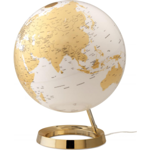 Atmosphere Gold Globus Med Lys  Hvid