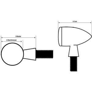 Kellermann Bar slutindikator BL 1000 Mørk, LED, tonet glas