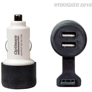 OPTIMATE Opladningsadapter bilstik til 2x USB (nr. 106)