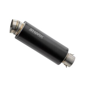 SHARK EXHAUST SHARK UDSTØDNING SRC 4 eloxed aluminium sort