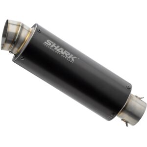 SHARK EXHAUST SHARK UDSTØDNING SRC 4 eloxed aluminium sort