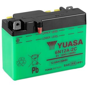 YUASA YUASA konventionelt YUASA-batteri uden syrepakke - 6N12A-2C / B54-6 Batteri uden syrepakke