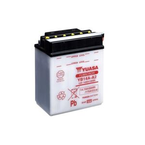 YUASA YUASA konventionelt YUASA-batteri uden syrepakke - YB14A-A2 Batteri uden syrepakke
