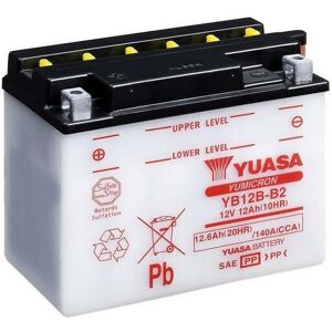 YUASA YUASA konventionelt YUASA-batteri uden syrepakke - YB12B-B2 Batteri uden syrepakke