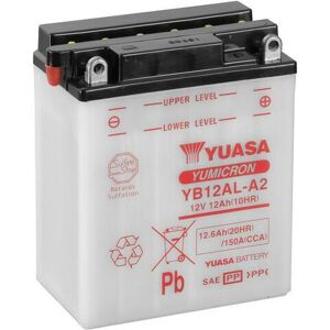 YUASA YUASA konventionelt YUASA-batteri uden syrepakke - YB12AL-A2 Batteri uden syrepakke