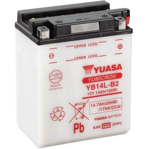 YUASA YUASA konventionelt YUASA-batteri uden syrepakke - YB14L-B2 Batteri uden syrepakke