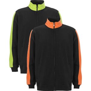 Graphix 163920 Genova Fullzip Black/safety Yellow Xxl