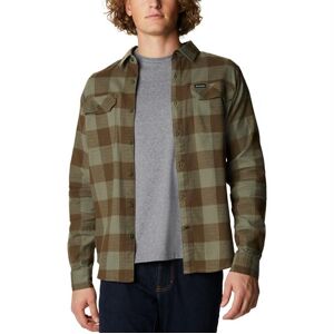 Columbia Sportswear Columbia Flare Gun Stretch Flannel Mens, Stone Green Check