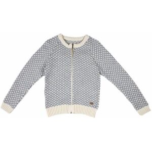 Fuza Wool Ladies Iris Cardi, Silver Blue