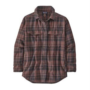 Patagonia Womens HW Fjord Flannel Overshirt, Ice Caps / Dusk XL