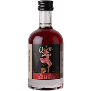 Queens Jordbær 16% 5 cl. - Likør, miniature flaske