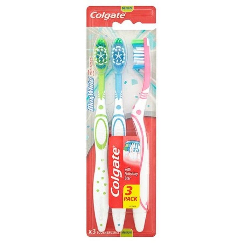 Max White Medium Toothbrushes 3 Pack 3 stk Tandb&oslash;rste